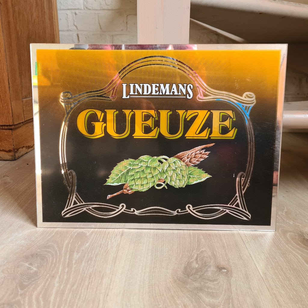 Reclamebord Lindemans Gueuze, Verzamelen, Ophalen of Verzenden, Reclamebord