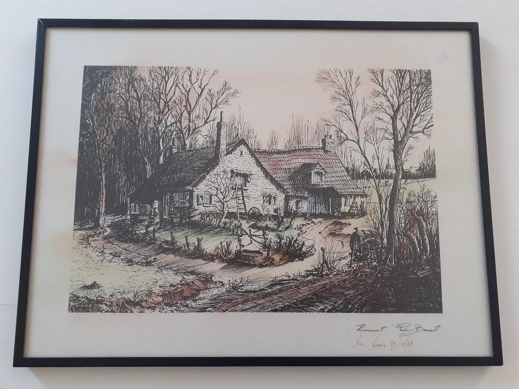 Kunstwerk van Paul Boonaert: Kwaremont, Antiquités & Art, Art | Eaux-fortes & Gravures, Enlèvement ou Envoi
