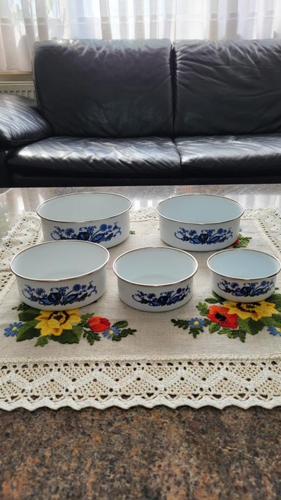 Vintage emaille schalen, Antiek en Kunst, Ophalen of Verzenden