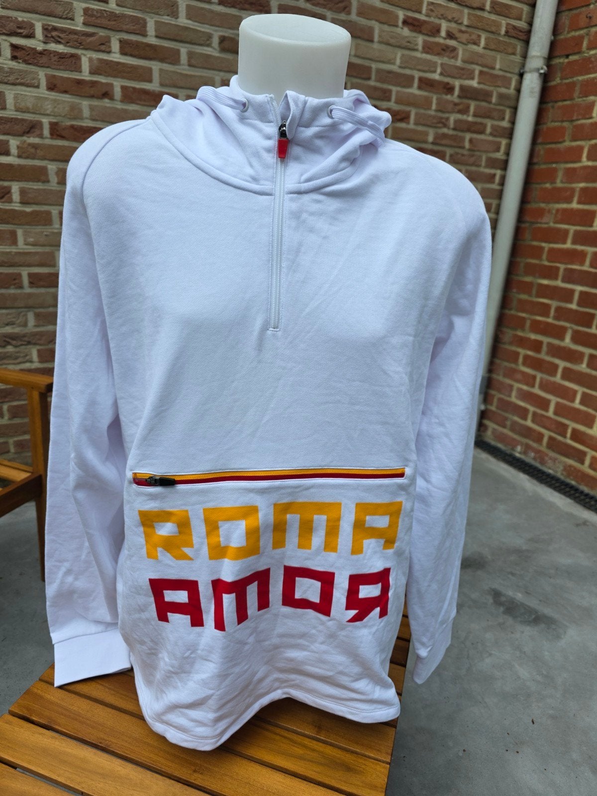 AS Roma hoodie, Wit, AS Roma, Ophalen of Verzenden, Maat 56/58 (XL)