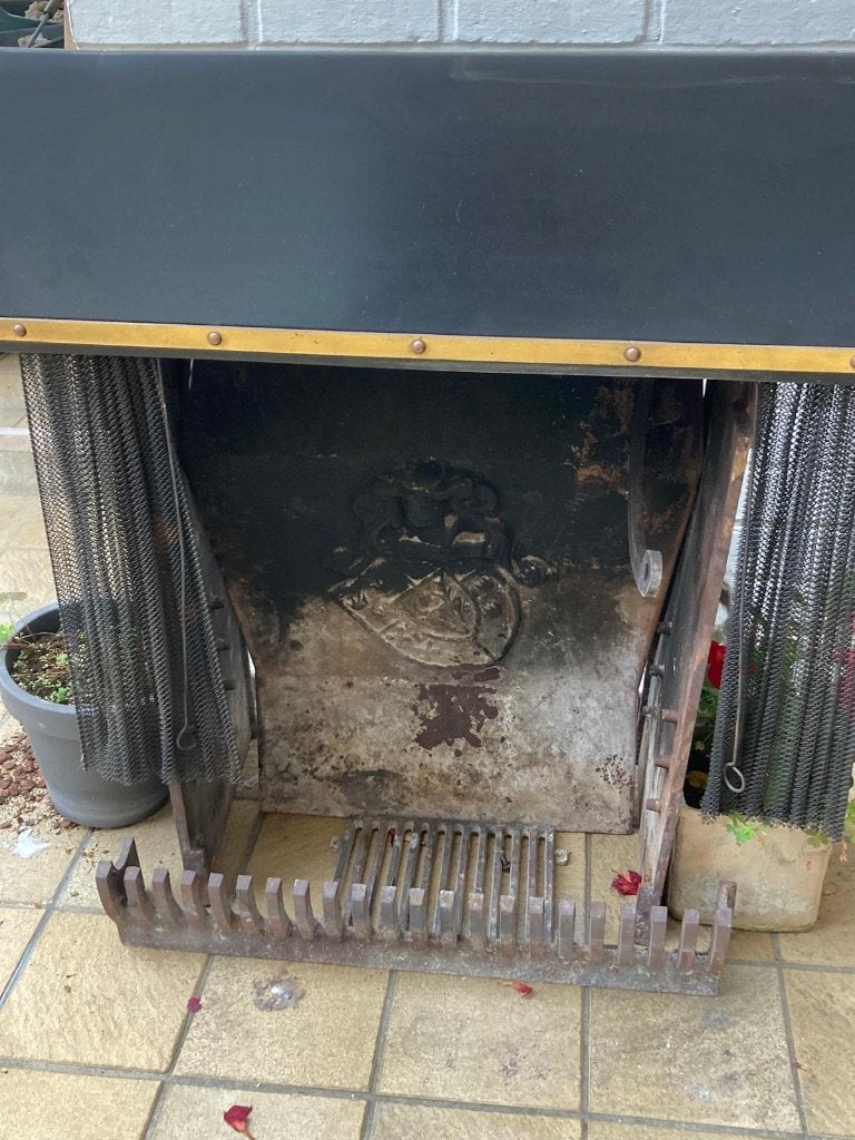 Gietijzeren inbouw open haard, Ophalen, Gebruikt