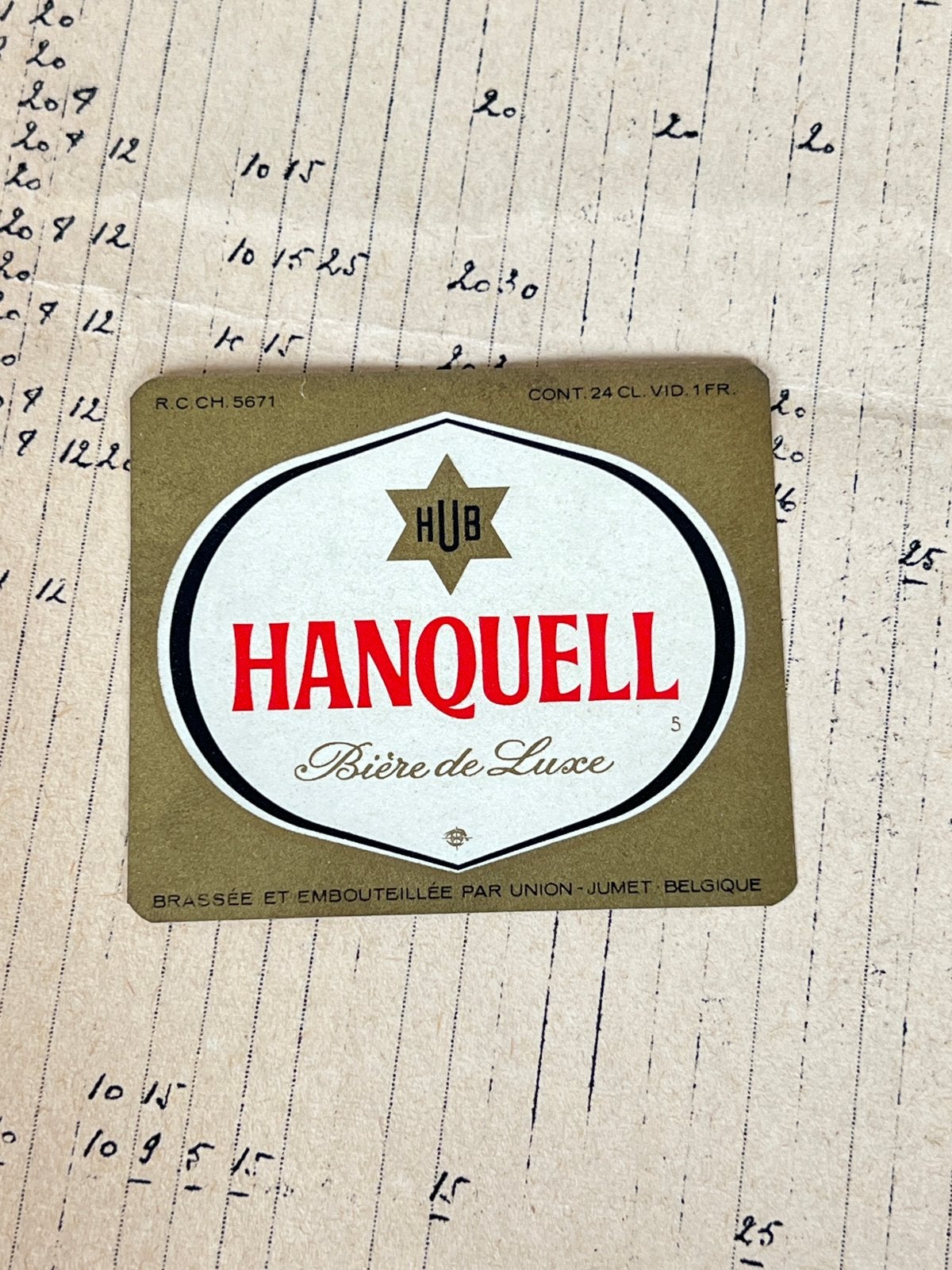 Tag: Hanquell Brewery Union Jumet, Verzamelen, Ophalen of Verzenden, Gebruikt