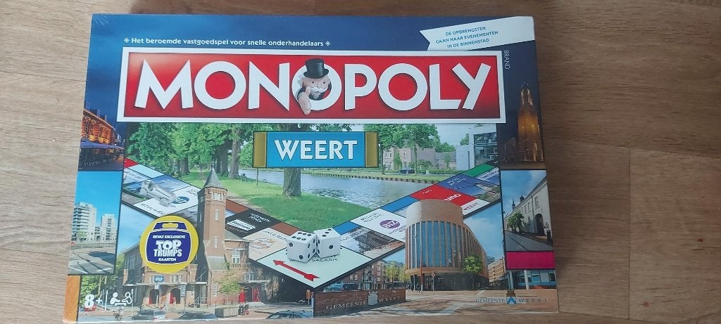 sceau de jeu de société Monopoly Weert Monopolie version NL, 1 ou 2 joueurs, Enlèvement ou Envoi, Neuf, Monopoly