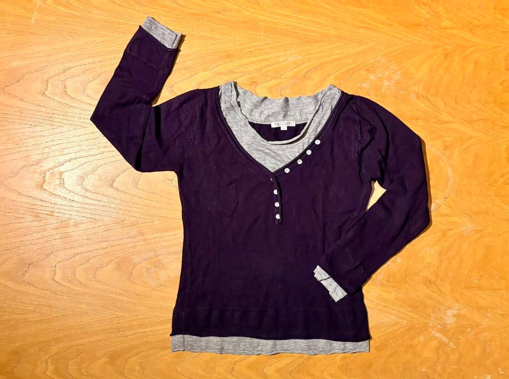 Sweatshirt in chocolade - diep bordeauxrood, Kleding | Dames, Truien en Vesten, Gedragen, Maat 36 (S), Overige kleuren, Ophalen of Verzenden