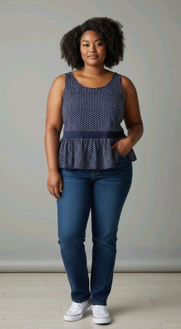 Flair Goes Retro peplum Top Maat L - Topstaat, Kleding | Dames, Topjes, Flair, Blauw, Maat 42/44 (L), Ophalen of Verzenden