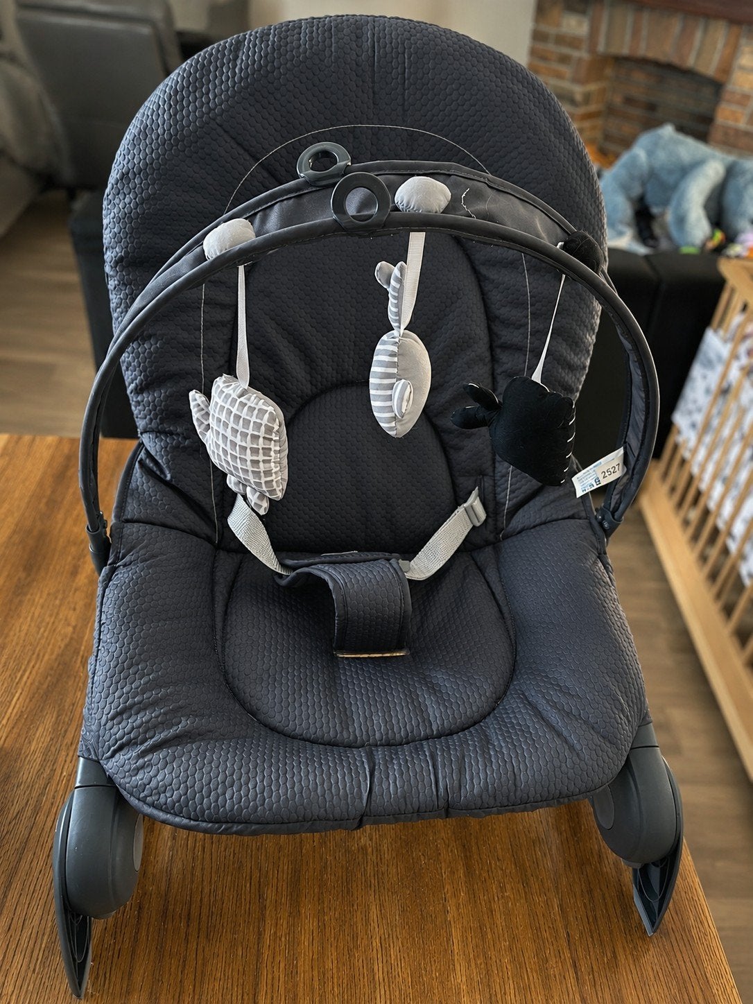 Transat Chicco Hoopla gris pliable, Comme neuf, Avec ceinture(s), Siège de balançoire, Enlèvement
