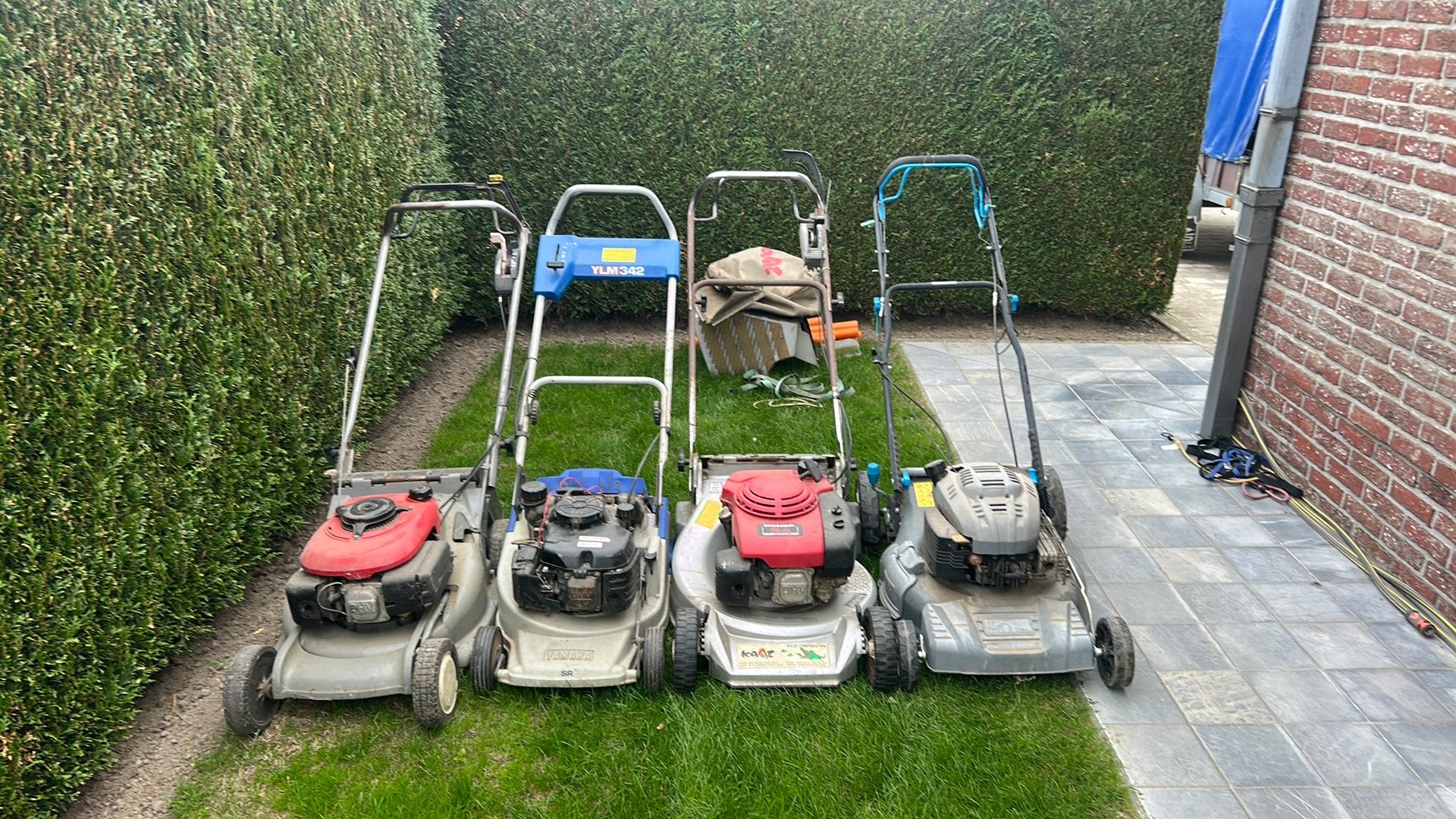 4 grasmachines voor onderdelen, Enlèvement, Comme neuf