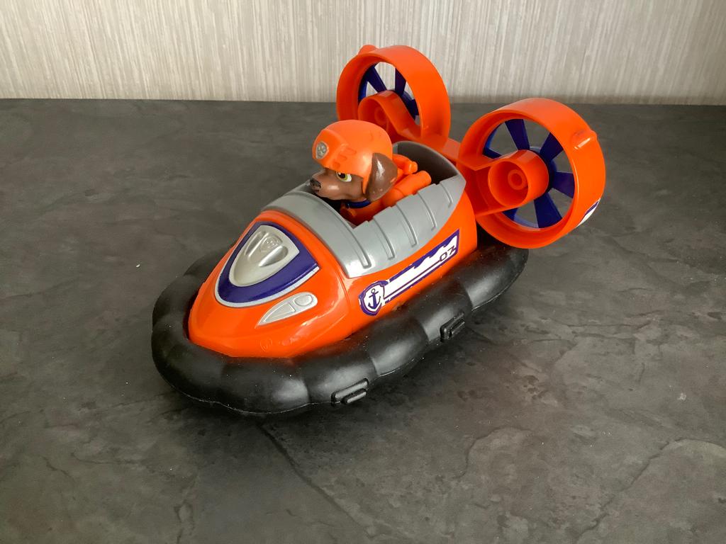 Paw Patrol Zuma Hovercraft voertuig met character (8x16 cm), Kinderen en Baby's, Speelgoed | Actiefiguren, Ophalen of Verzenden