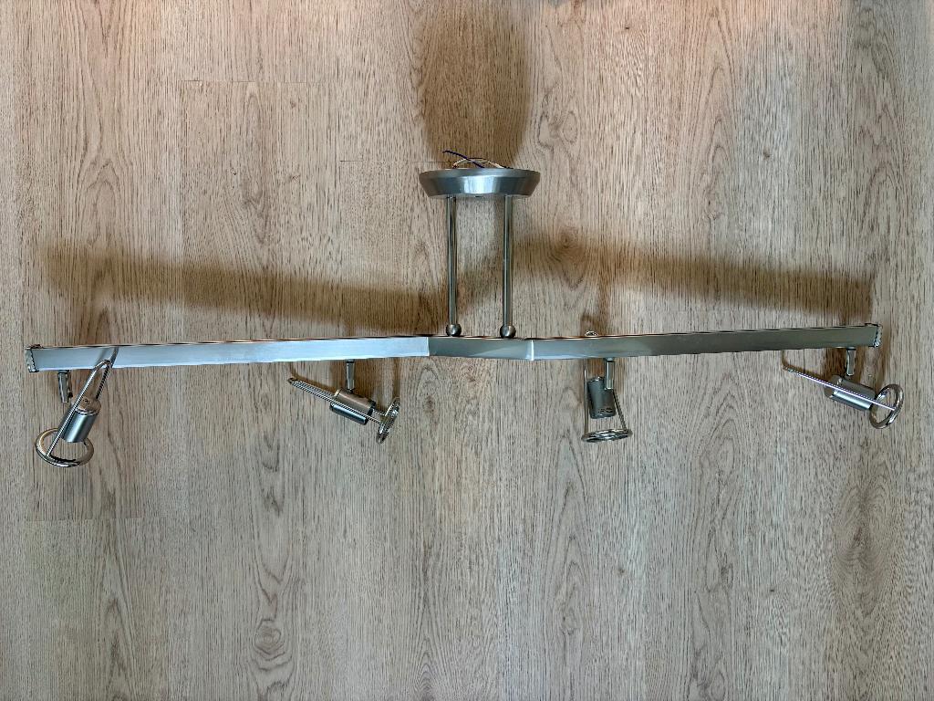 Massive verlichting inox 4x GU10, Huis en Inrichting, Ophalen, Metaal of Aluminium, Zo goed als nieuw, Modern