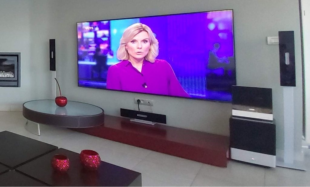 Tv meubel Italiaans design merk Mercury incl. verlichting, Huis en Inrichting, Modern design, Glas, 75 cm of meer, 150 tot 200 cm