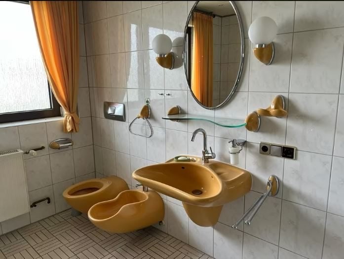 vintage space age Colani set wastafel + wc +++  70er, Ophalen, Zo goed als nieuw, Steen, Overige typen