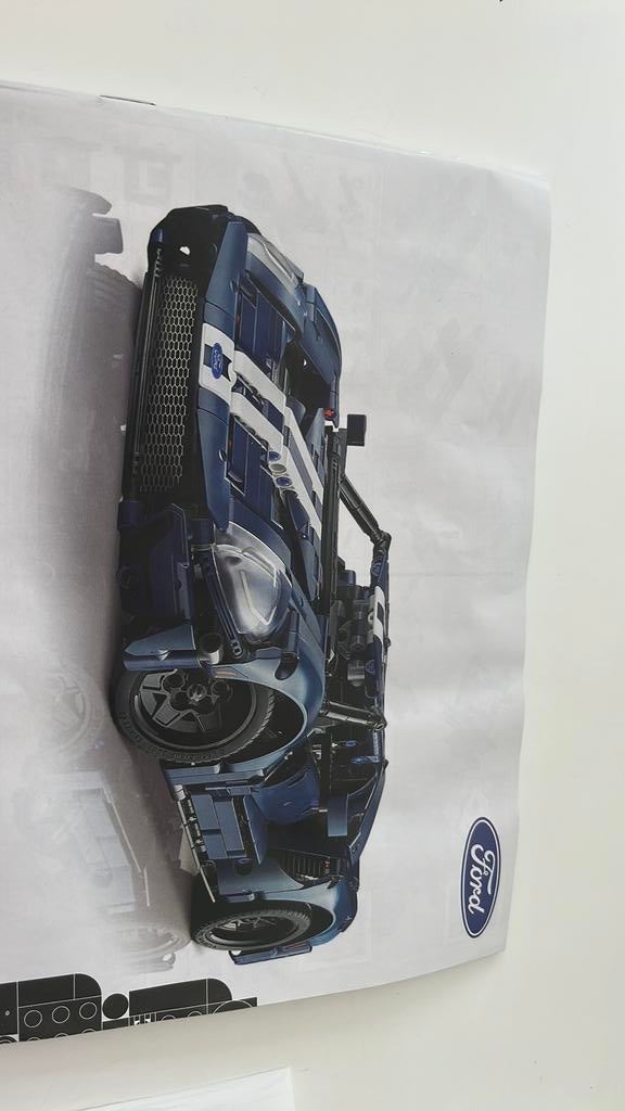 Bouwblokken gebasseerd op Lego Technic Ford GT, Kinderen en Baby's, Speelgoed | Duplo en Lego, Ophalen, Zo goed als nieuw, Lego