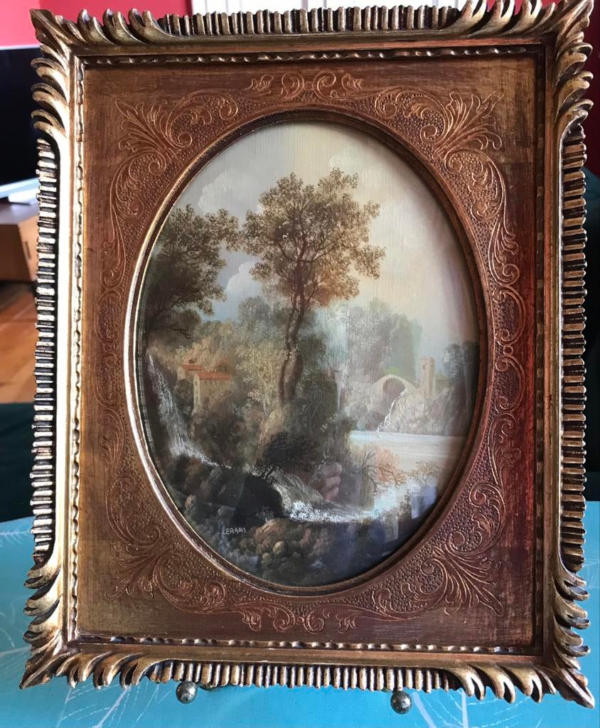 Alfredo Lerains. 32/26 cm. Landschap olieverf, Enlèvement