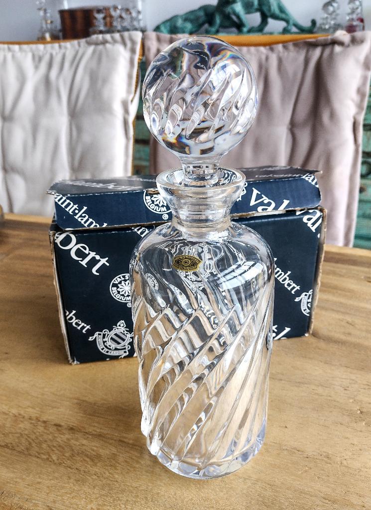 Val Saint Lambert rare carafe TORSADE grand modèle, Enlèvement ou Envoi