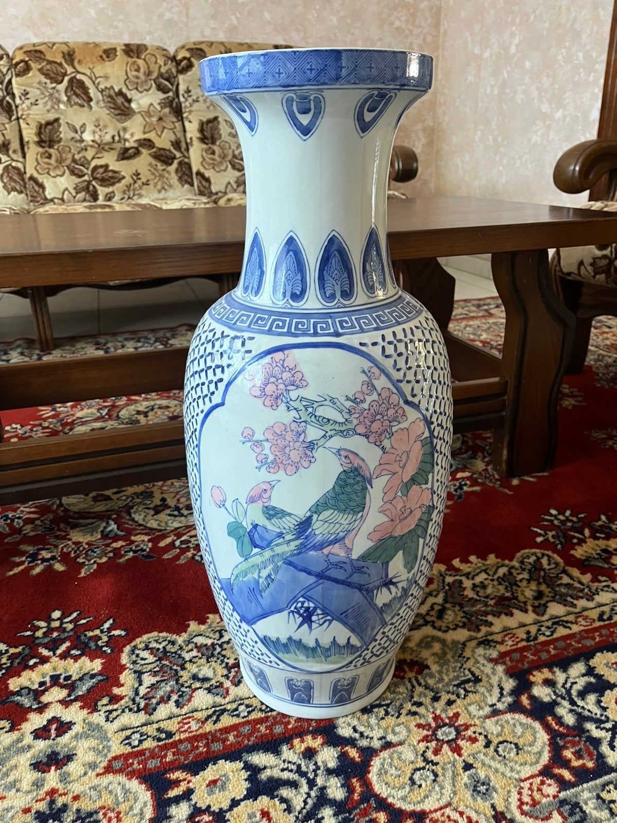 Grote Chinese Porseleinen Vloervaas (64 cm), Antiek en Kunst, Ophalen