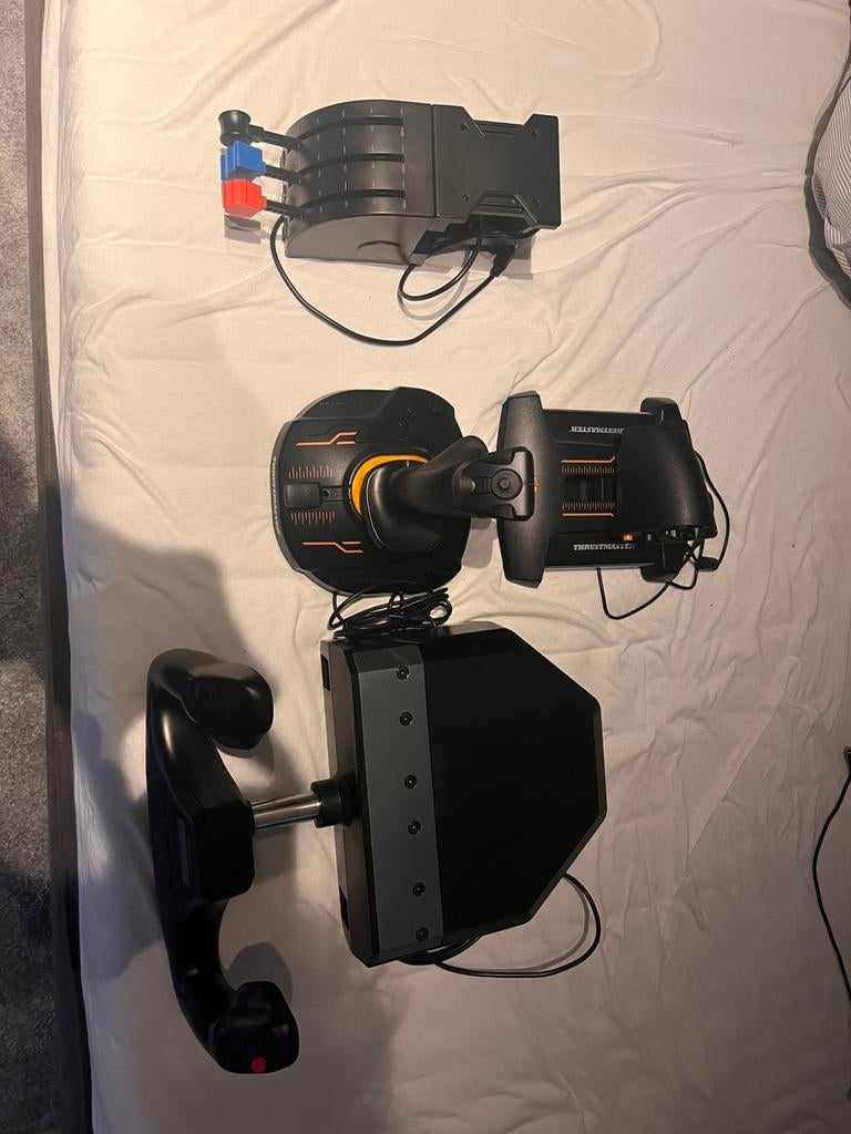 Flight yoke en joystick, Computers en Software, Joysticks, Ophalen, Zo goed als nieuw