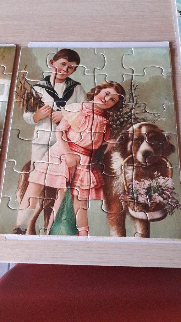 4 très anciens puzzles, Ophalen of Verzenden