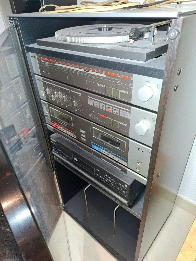 Chaîne hi fi vintage, TV, Hi-fi & Vidéo, Enlèvement, Comme neuf, Deck cassettes ou Lecteur-enregistreur de cassettes, Philips