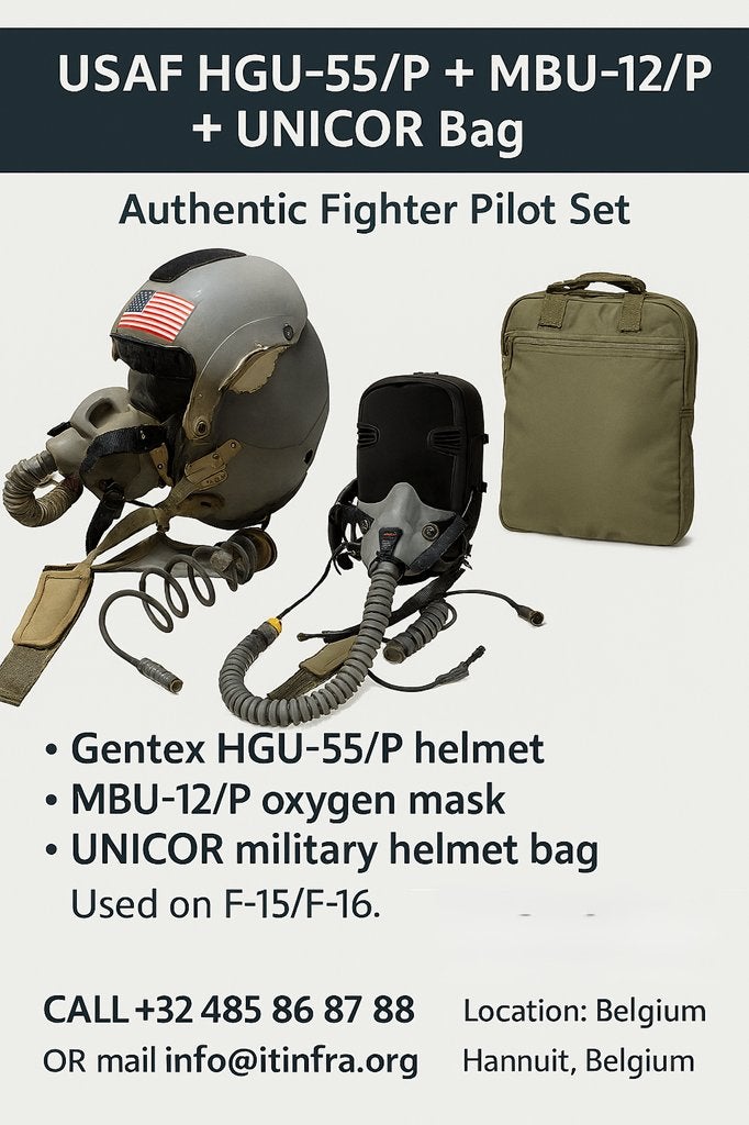 Ensemble de casque de pilote USAF HGU-55/P authentique, Collections, Enlèvement, Armée de l'air, Autres types