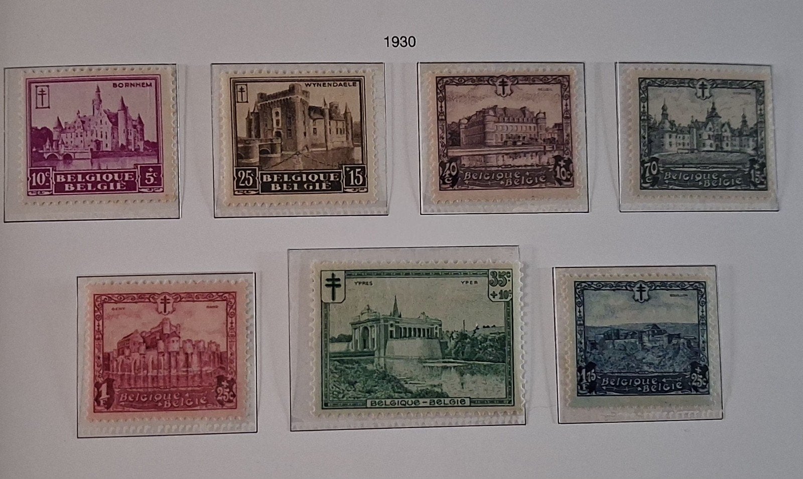 Belgique OBP 308-314 * 1930, Enlèvement ou Envoi