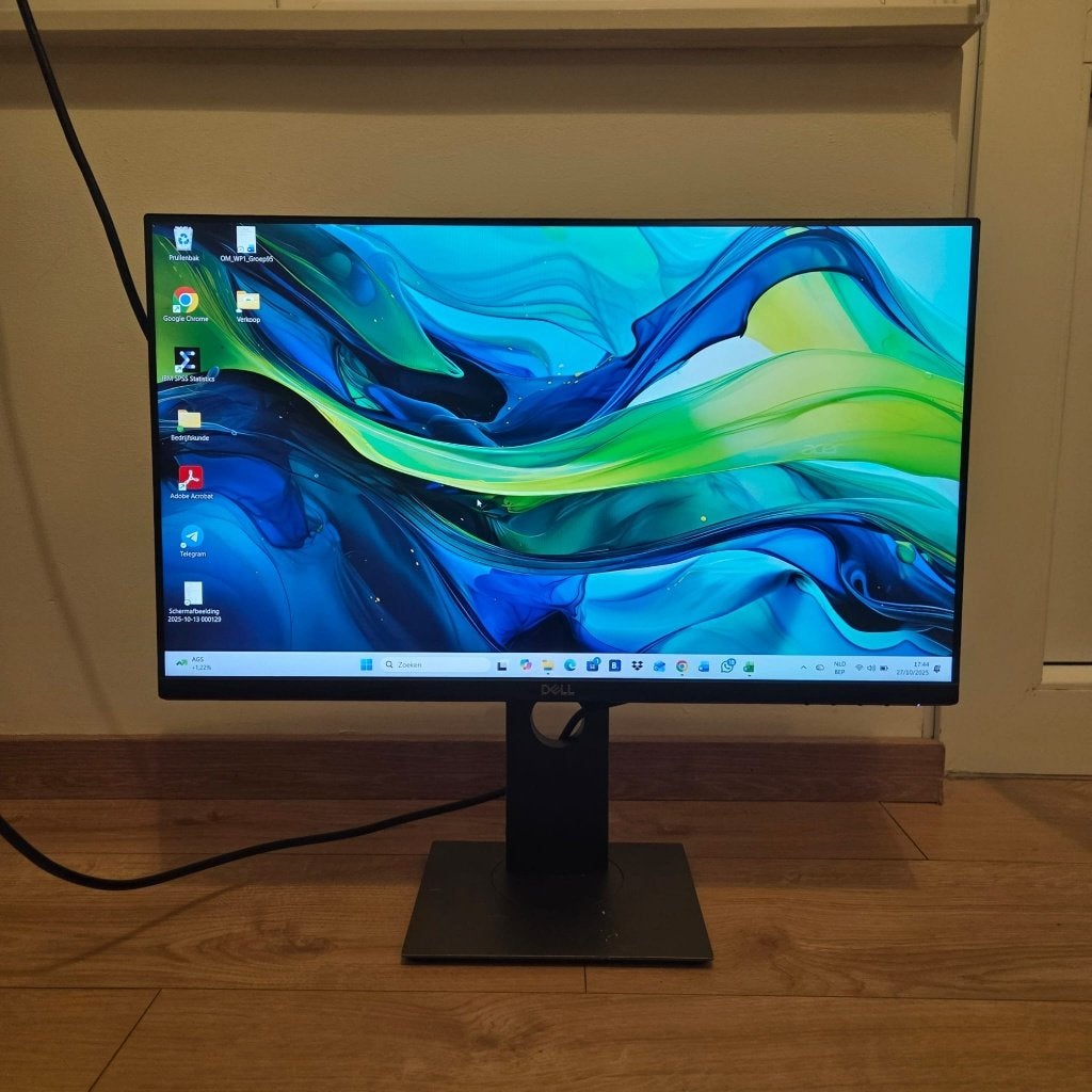 Dell 24 inch PC scherm, DisplayPort, In hoogte verstelbaar, Full HD, Zo goed als nieuw