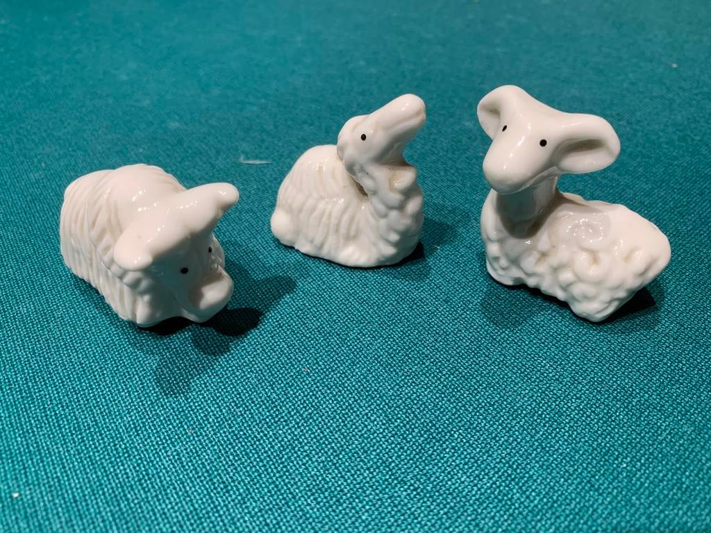 3 porseleinen mini dierenfiguurtjes, Ophalen of Verzenden, Zo goed als nieuw