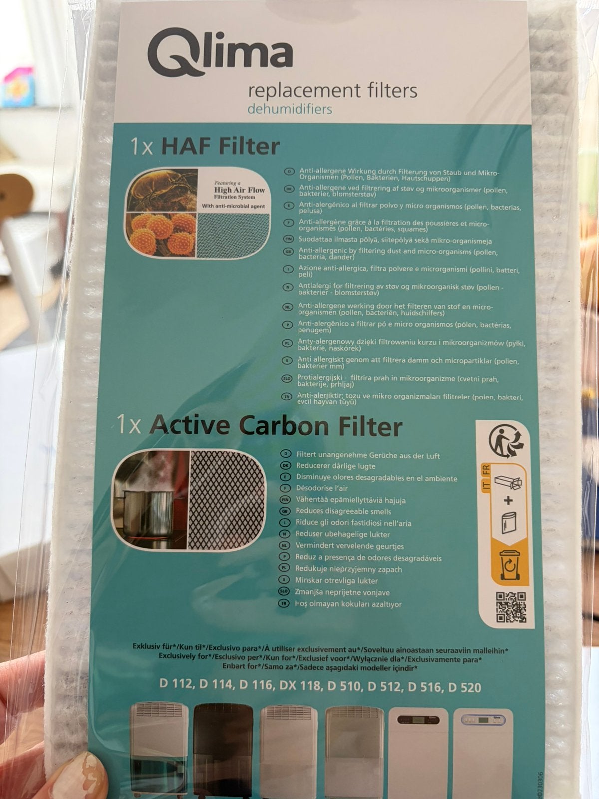 Qlima HEPA filter, Enlèvement, Comme neuf