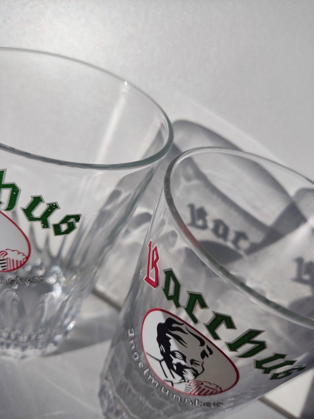 deuxième set de 2 verres à bière Bacchus 25cl - Br, Enlèvement, Comme neuf, Verre ou Verres, Autres marques