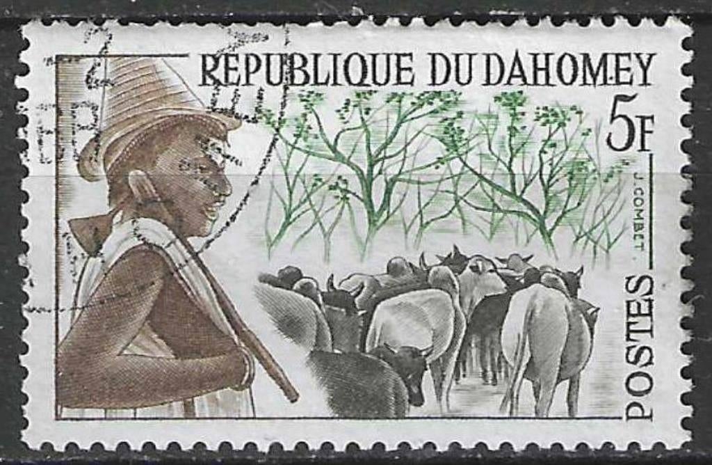 Dahomey 1963 - Yvert 181 - Types de localités - Peuhl (ST), Envoi, Affranchi