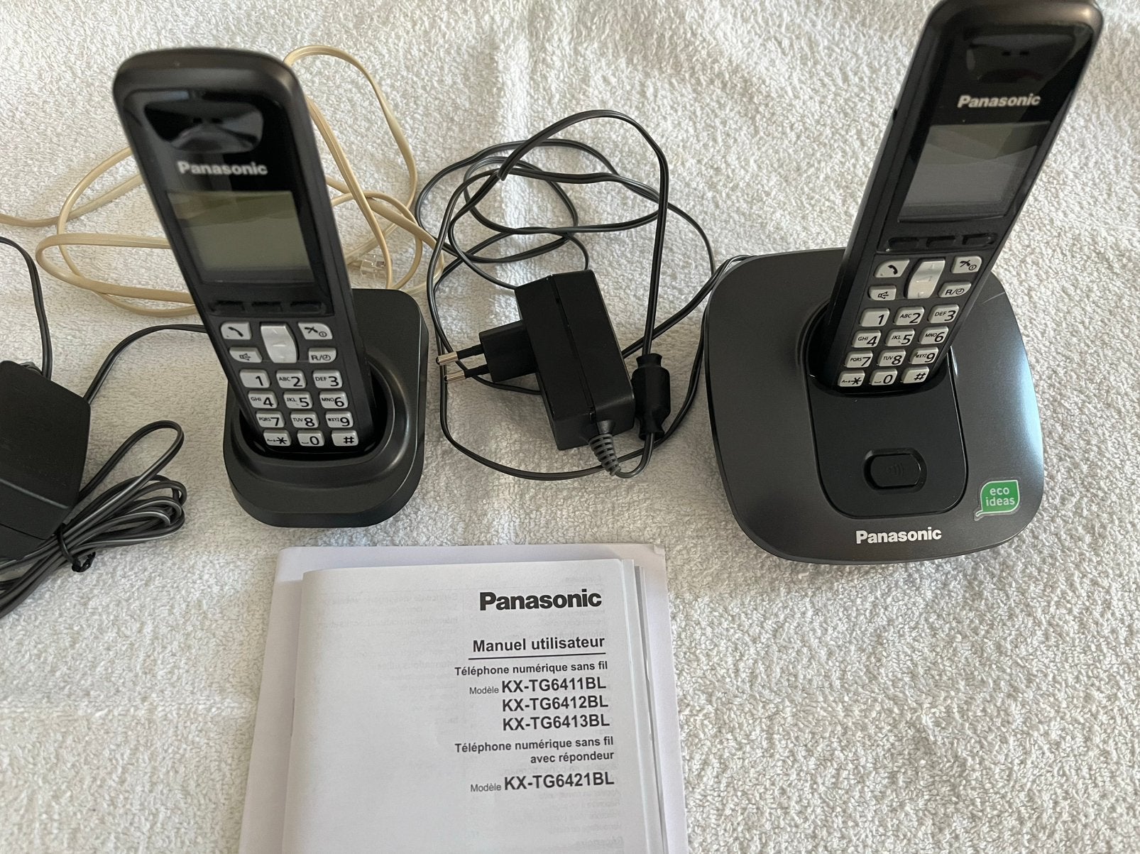Panasonic KX-TG6411BL draadloos – compleet met basisstation, Ophalen, Zo goed als nieuw, 2 handsets, Stralingsarm