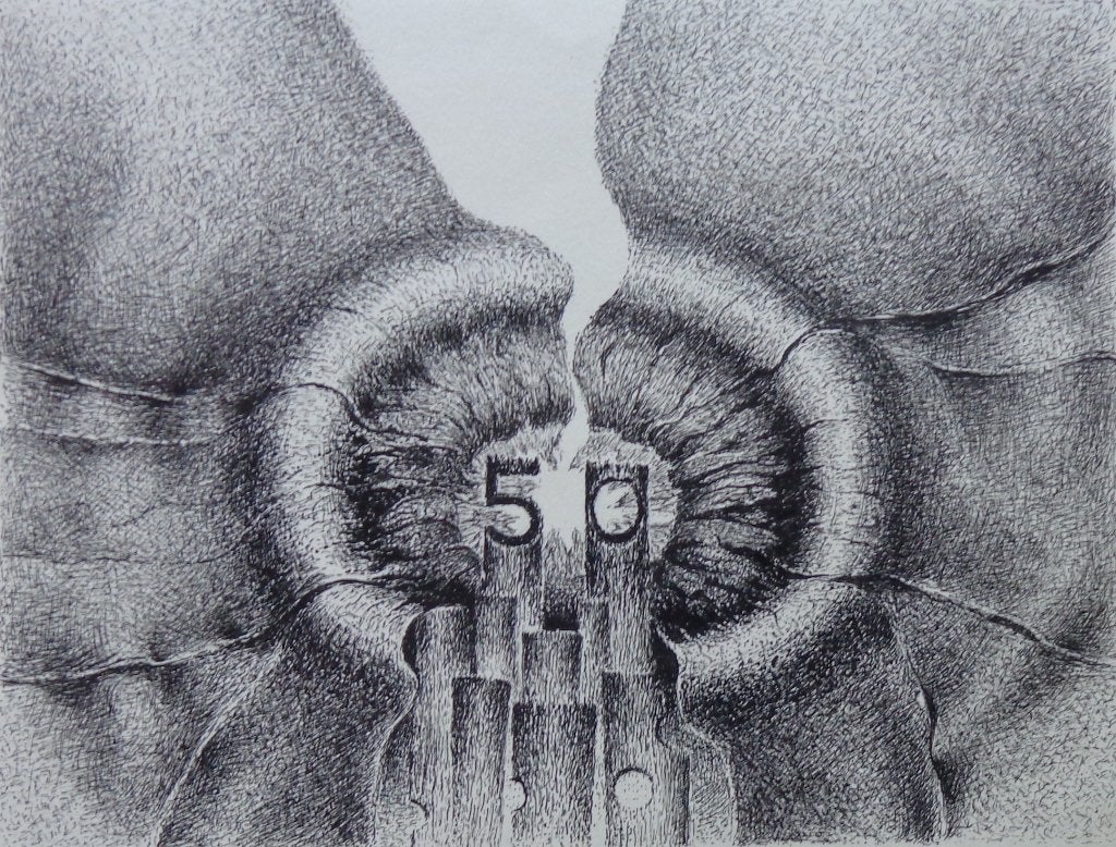 MIL ANTONIS / FIGURATIE / ORIGINEEL WERK / 30x39cm / SIG, Antiek en Kunst, Kunst | Schilderijen | Modern, Ophalen of Verzenden