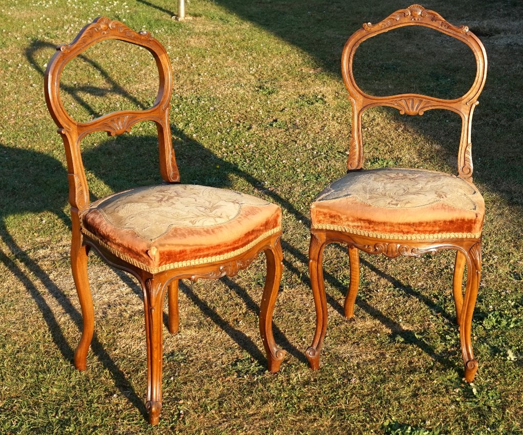 Paire de Chaises Ancienne Louis XV datant du 18eme siècle., Enlèvement
