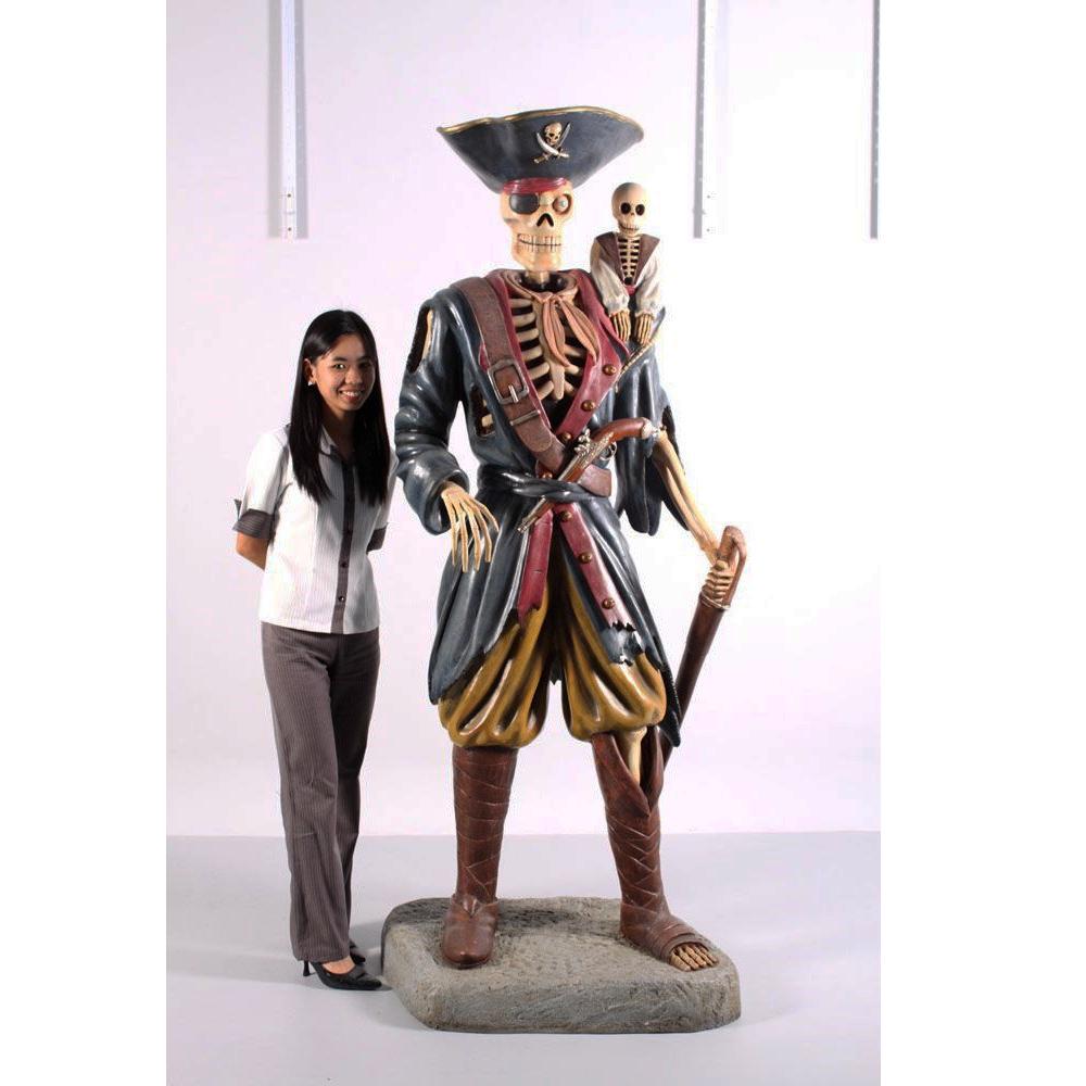 Statue de pirate 198 cm - statue squelette de pirate, Enlèvement, Neuf