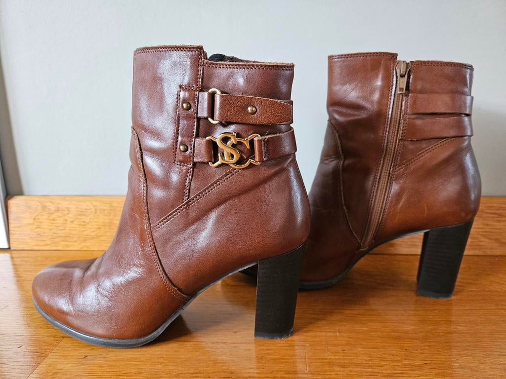 Dames laarsjes, Scapa, cognac bruin, maat 40,, Ophalen, Bruin