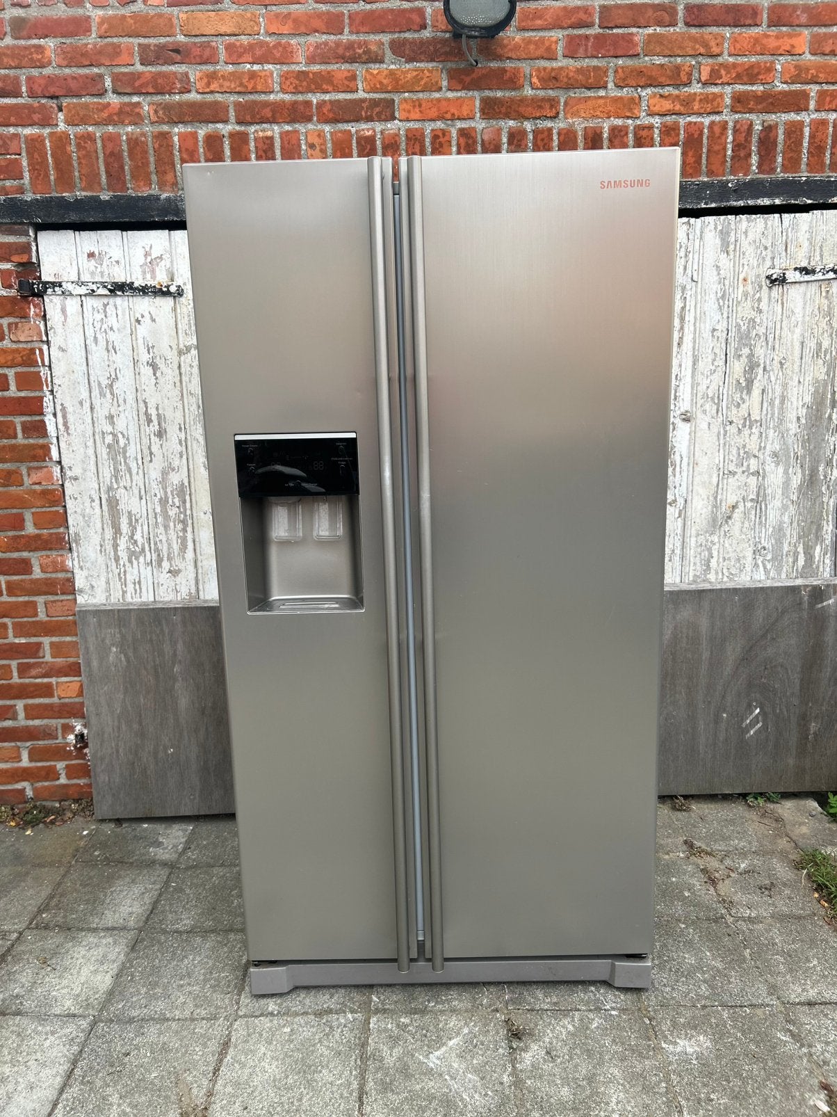 Amerikaanse Koelkast - Samsung, Elektronische apparatuur, Ophalen, Gebruikt, 60 cm of meer, Met aparte vriezer