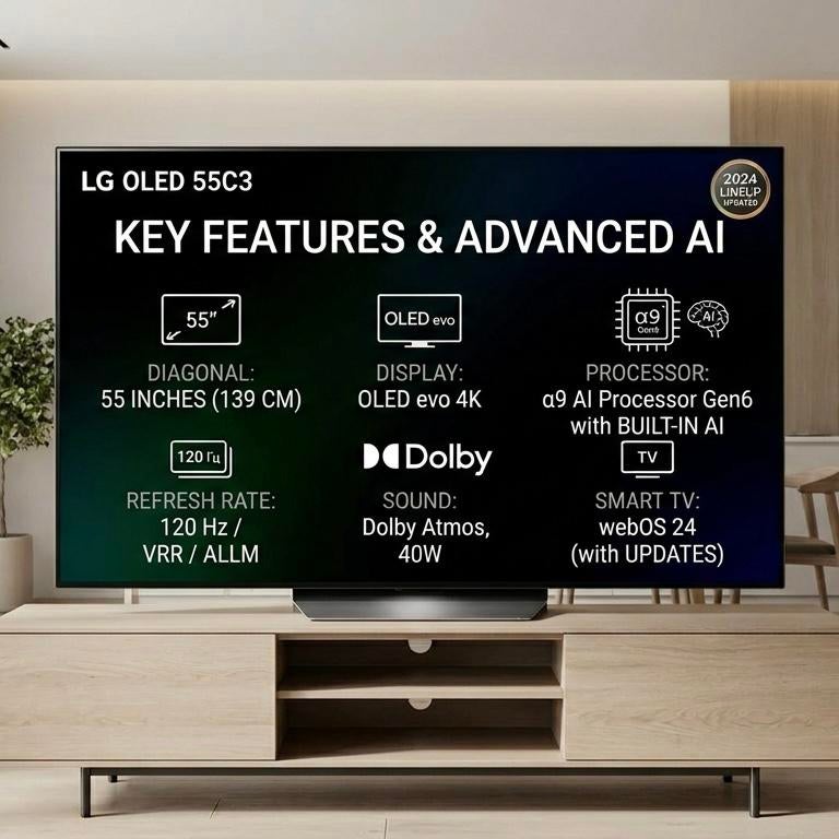 LG OLED 55 (2024) – État Neuf + Garantie 3 ans, Audio, Tv en Foto, Televisies, Ophalen of Verzenden, Zo goed als nieuw, 100 cm of meer
