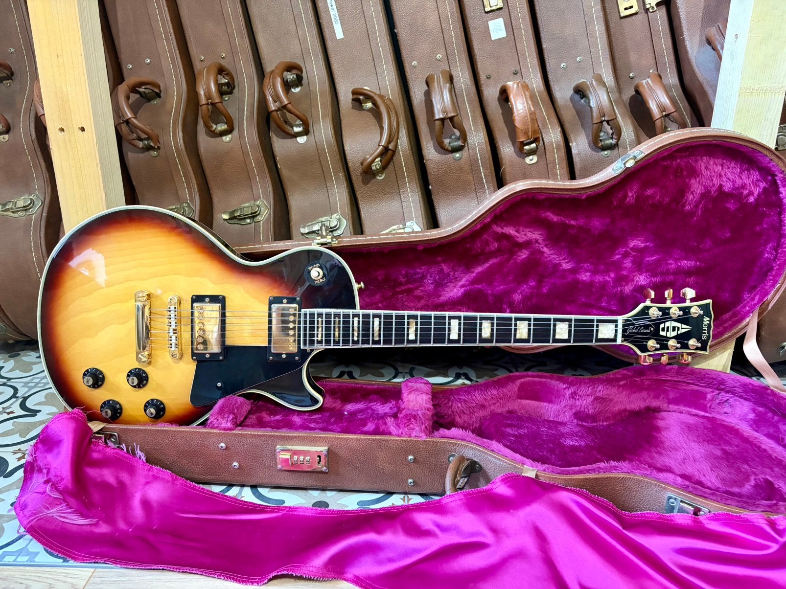 Morris Global Sound Les Paul custom JAPAN, Ophalen, Zo goed als nieuw, Gibson
