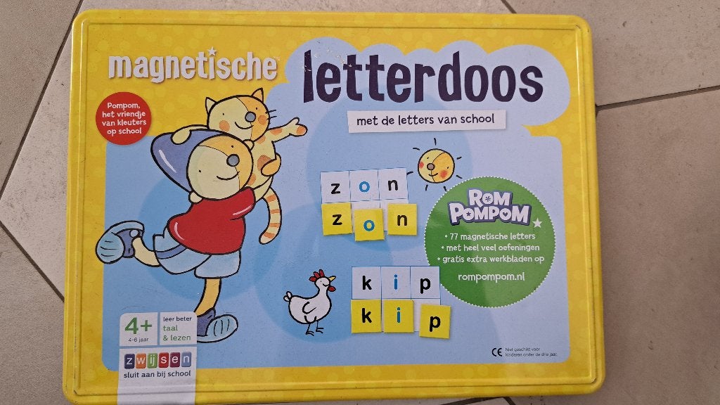 magnetische letterdoos Zwijssen, Kinderen en Baby's, Speelgoed | Educatief en Creatief, Ophalen, Gebruikt