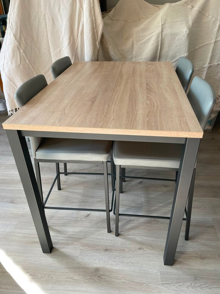 Eettafel met stoelen, 100 à 150 cm, Quatre personnes, Enlèvement, Utilisé