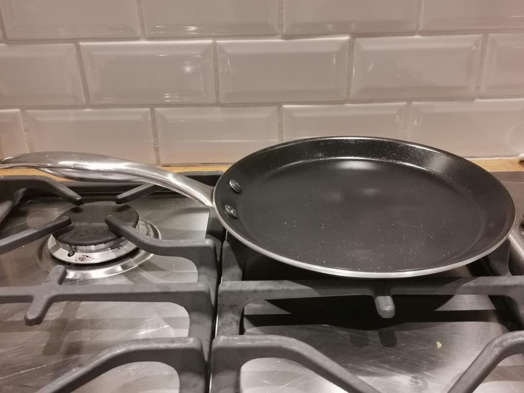 Dagelijkse kost pannenkoekenpan Jeroen Meus, Ophalen of Verzenden, Zo goed als nieuw, Koekenpan of Braadpan, Keramische plaat