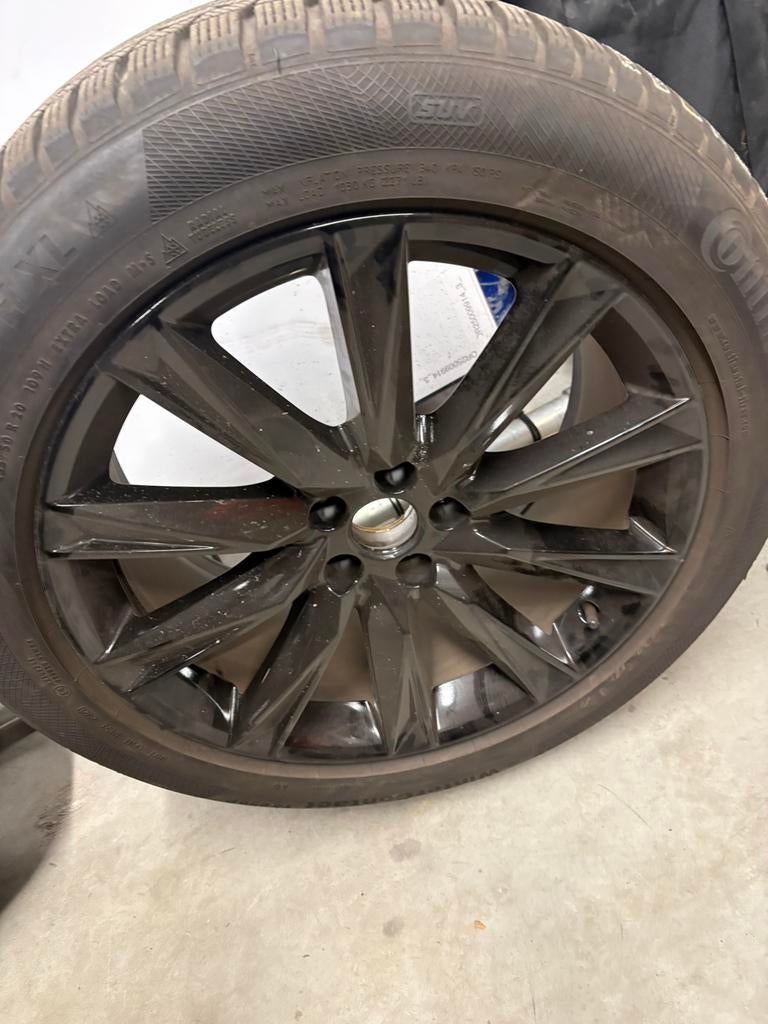 Originele audi velgen met winterbanden, Auto-onderdelen, Ophalen, 255 mm, Banden en Velgen, Winterbanden