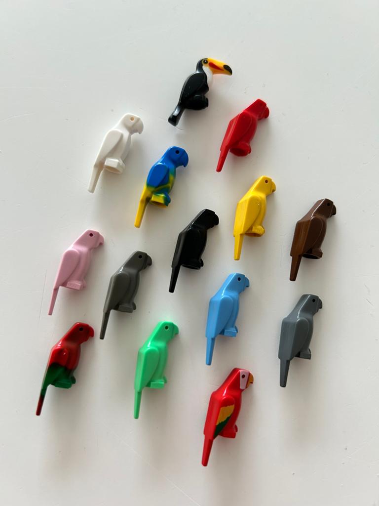 Lego dier exotische vogel kleuren mix (14x), Verzenden, Lego, Pirates, Zo goed als nieuw