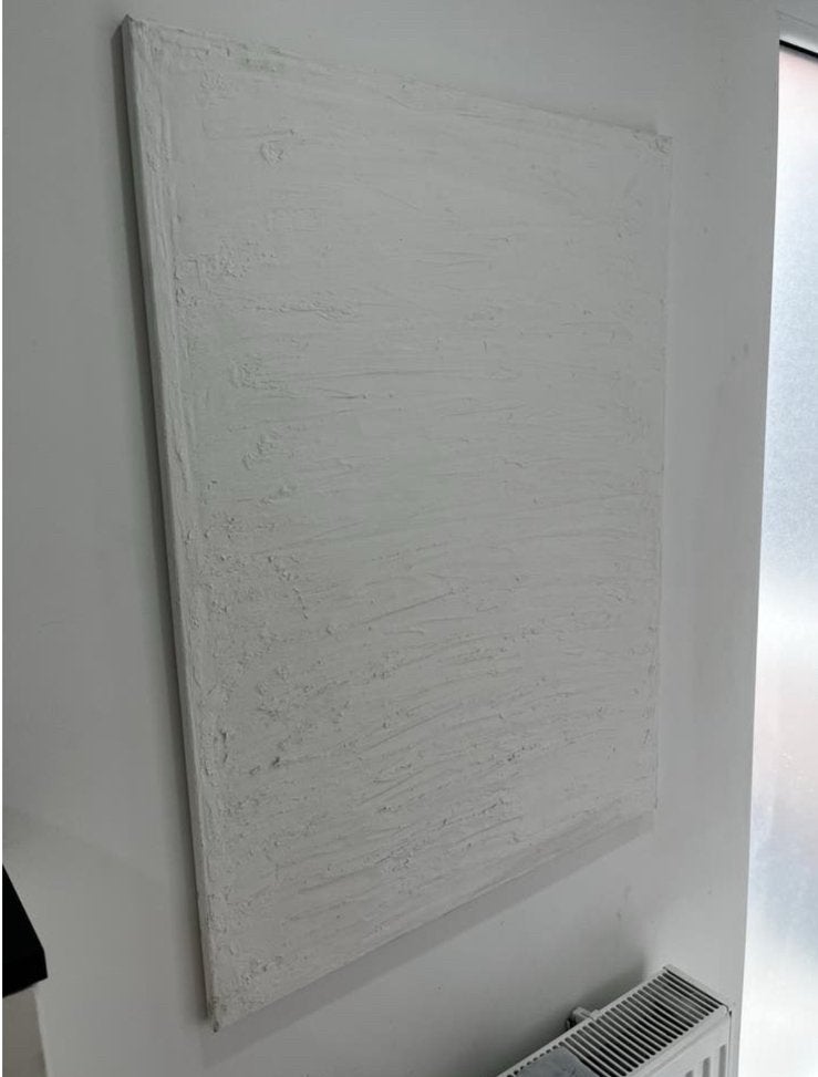 Tableau texturé blanc 60x80, Enlèvement, Comme neuf