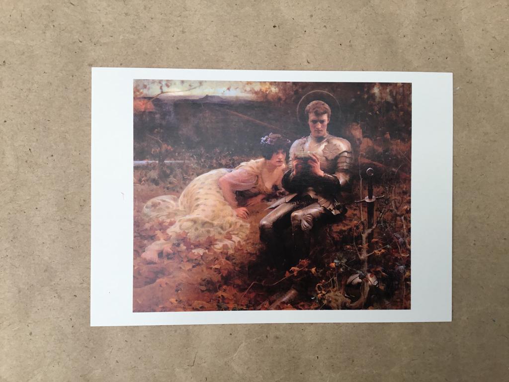 Carte postale Arthur Hacker La Tentation de Parsifal, Enlèvement ou Envoi, Non affranchie, Culture et Média
