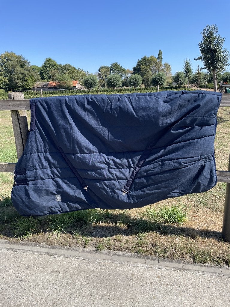 Couverture d'écurie Greenfield sans col, Animaux & Accessoires, Full (L), Bleu, Enlèvement ou Envoi, 400 g