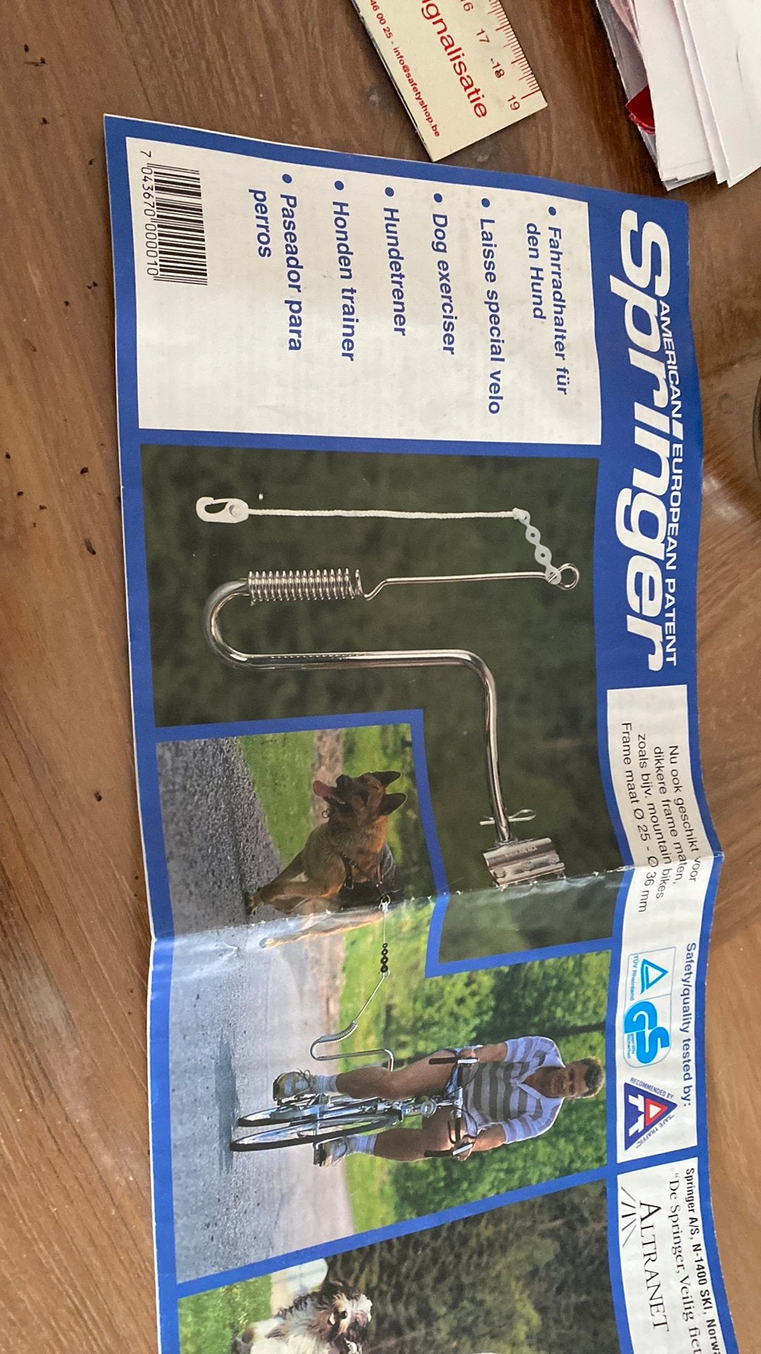 Springer spiraalveer.  Om hond mee naast fiets te laten lope, Dieren en Toebehoren, Ophalen, Gebruikt