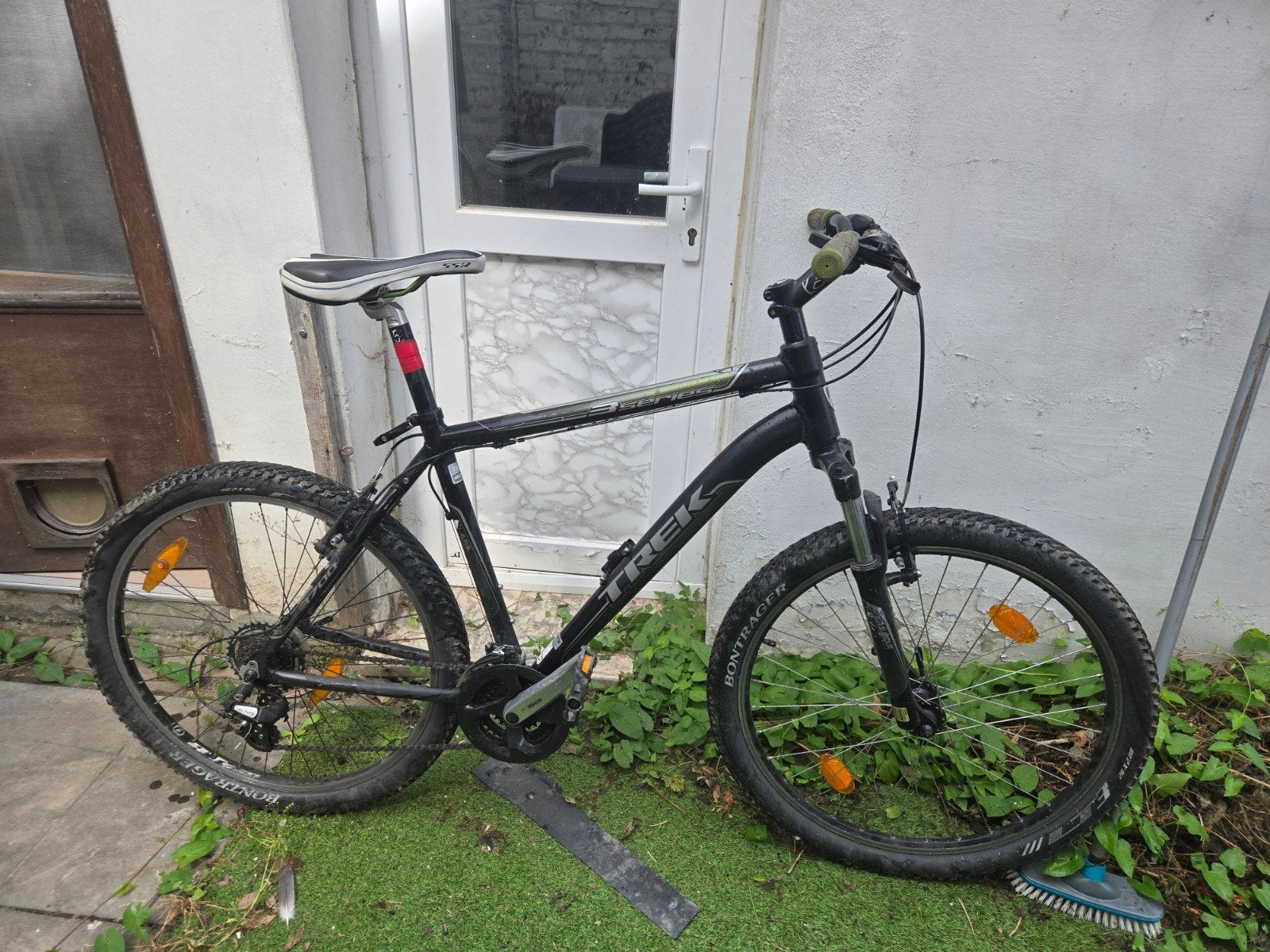 trek fiets 3 series zwart en groen, Fietsen en Brommers, Minder dan 10 versnellingen, Gebruikt, Vering, Velgrem