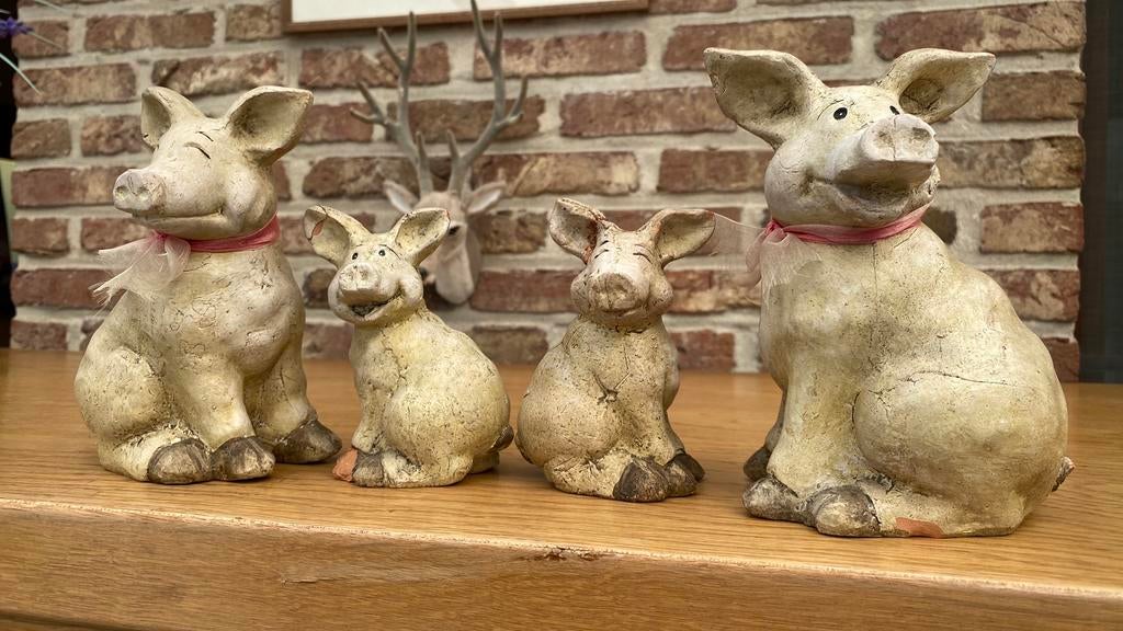 Varkentjes, Ophalen, Gebruikt, Steen, Dierenbeeld