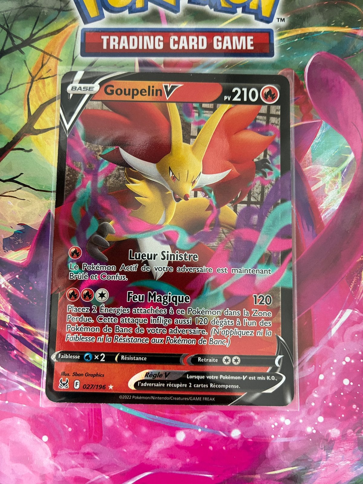 Carte Pokémon Goupelin V 027/196, Enlèvement, Comme neuf