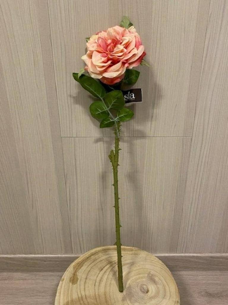 6 kunstrozen Sia, Binnen, Roze, Kunstbloem, Nieuw